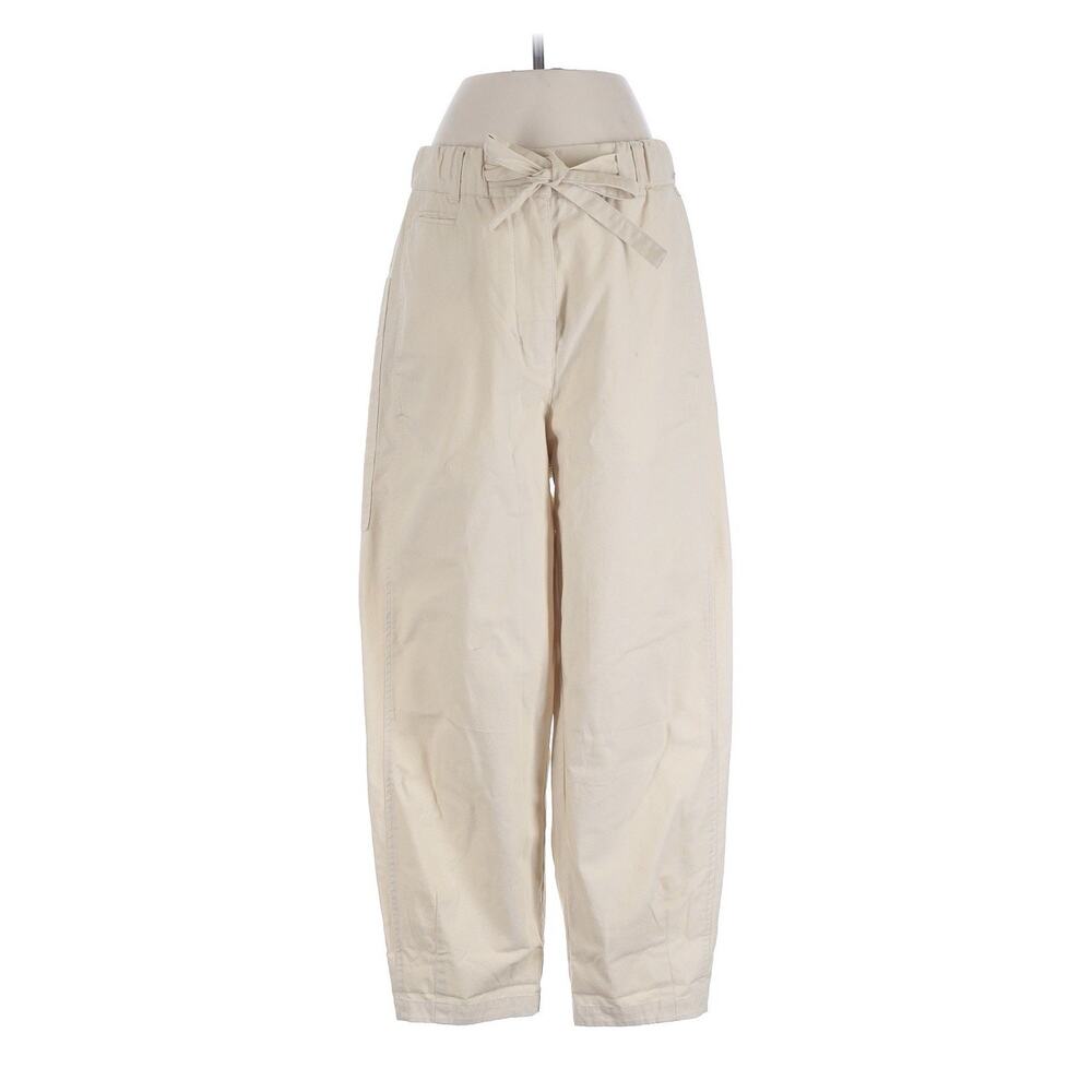 Girls Of Dust Cream Cotton Ivory Barrel Pants XS